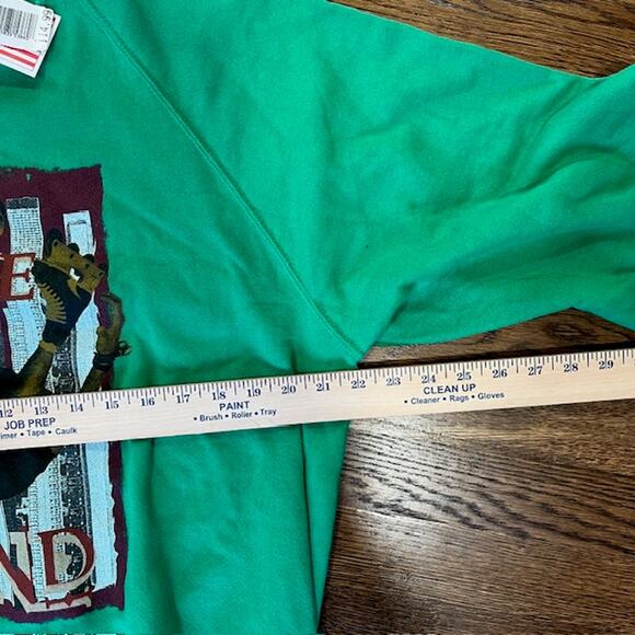 VTG NOS Jerzeez Skater Graphic Print Crewneck Sweatshirt Youth XL Green USA - Picture 6 of 8